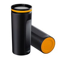 orange, black, silver, white